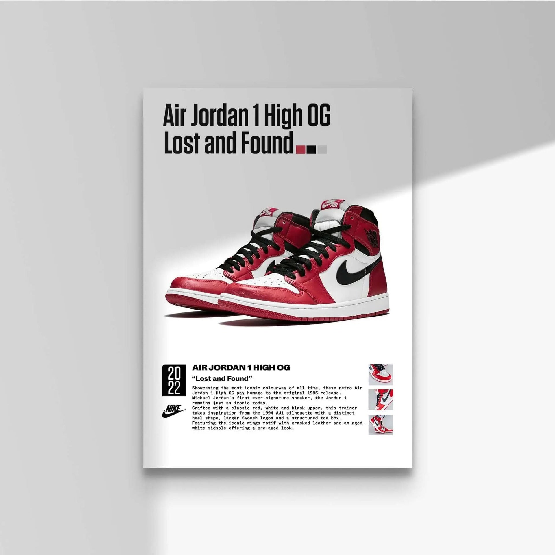 Streetwear Sneakerhead Decoration Poster showcasing iconic sneakers in vibrant colors for urban culture enthusiasts.