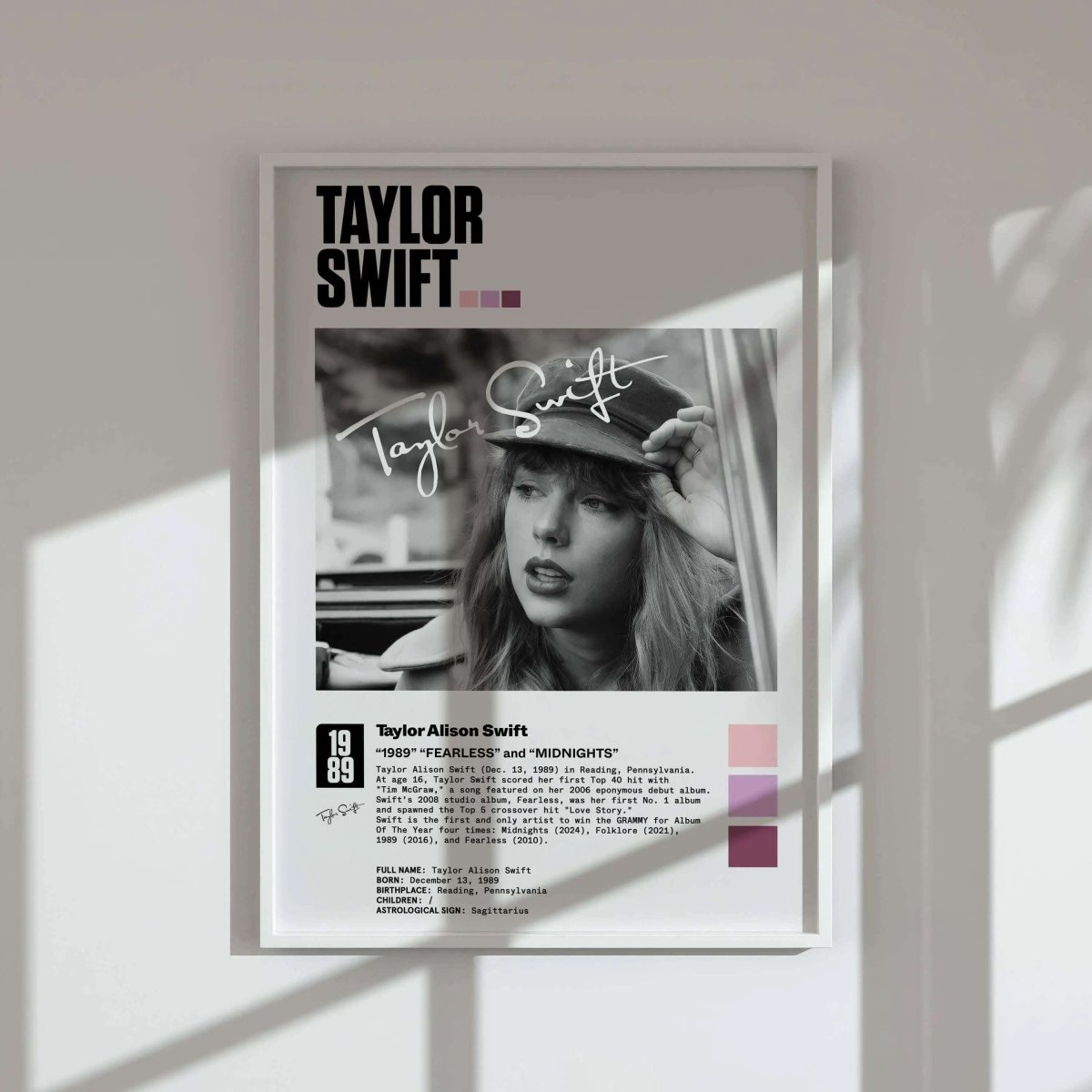 Taylor Swift Poster Set of 3 with black and white digital art print, modern printable wall decor for living room, HAUS OF PRINTS