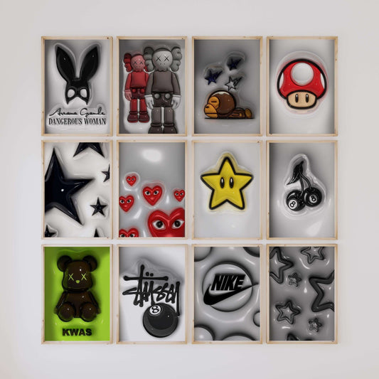 Trendy Hypebeast 3D Room Decor Set of 12 - Haus of Prints