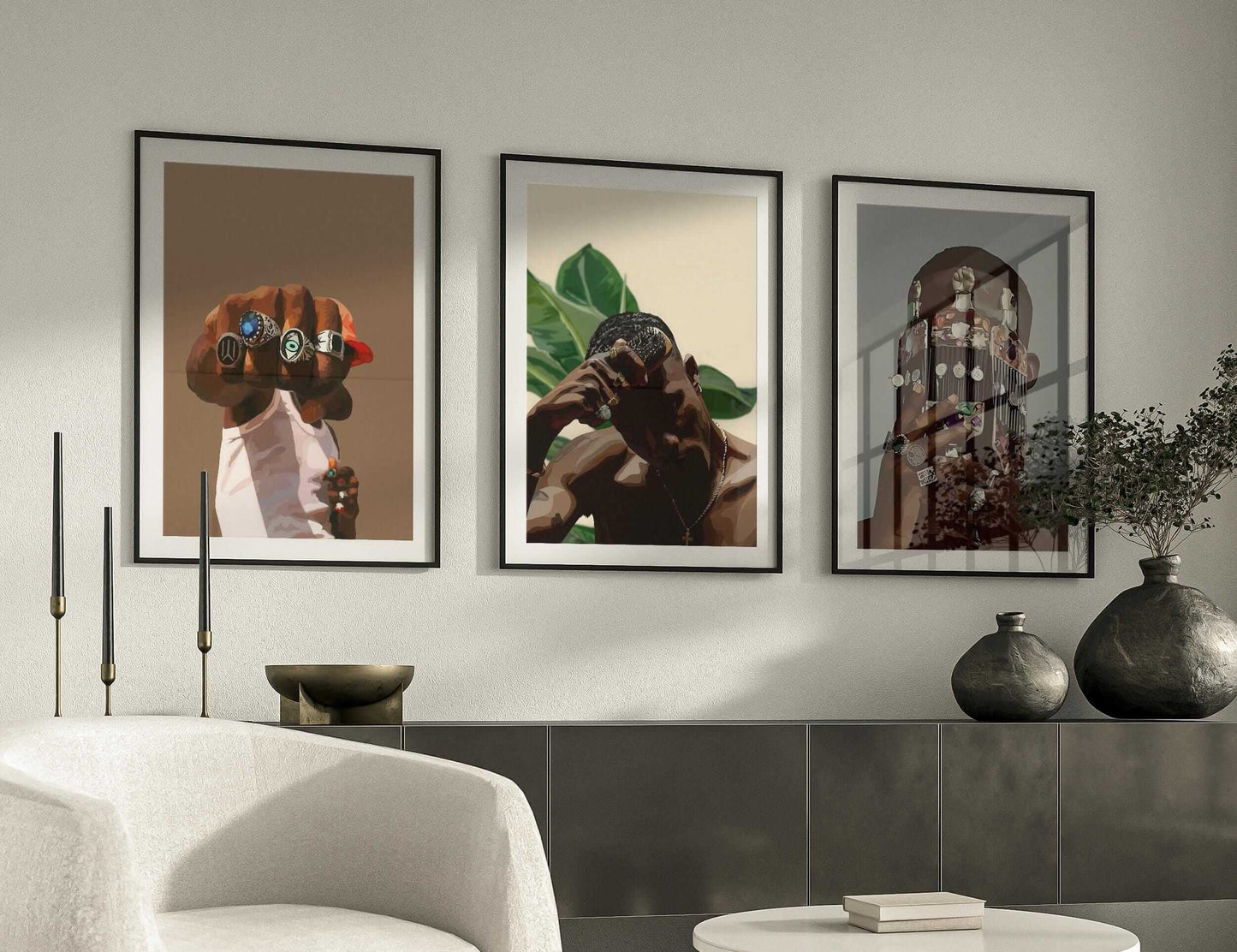 Urban Masculine Wall Art Set of 6 - Haus of Prints