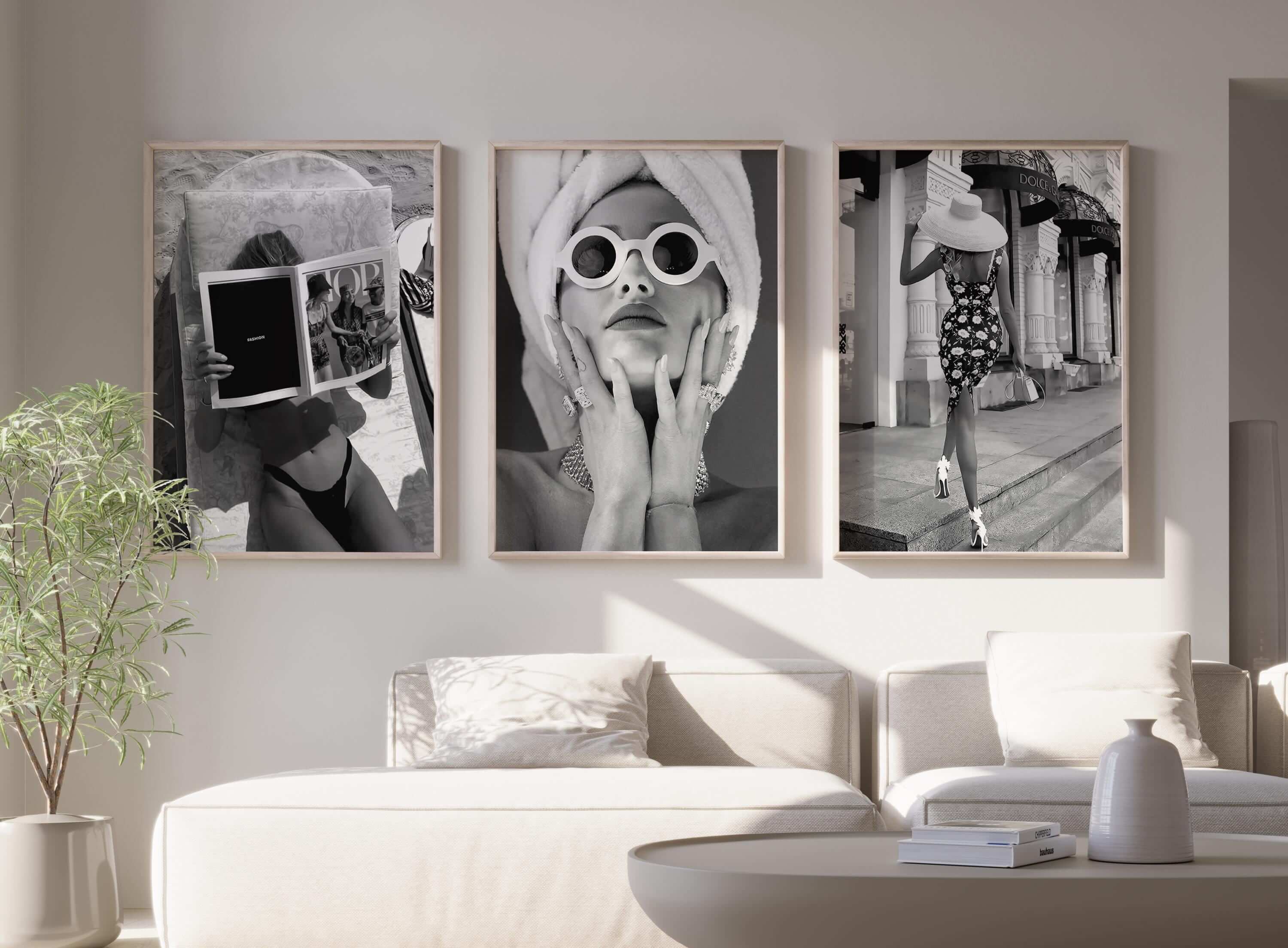 Vintage Fashion Photography Prints Set of 3 - Haus of Prints
