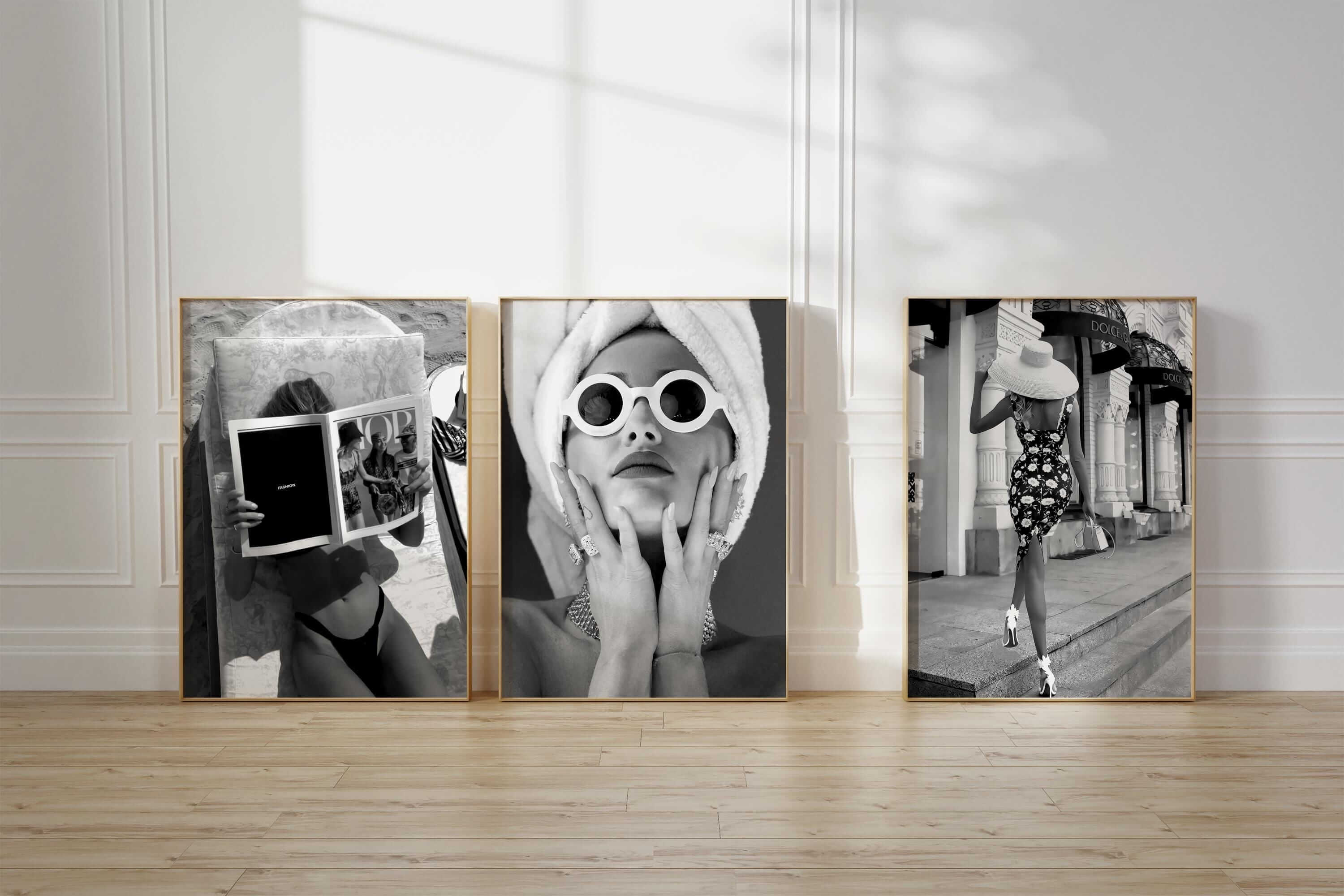 Vintage Fashion Photography Prints Set of 3 - Haus of Prints