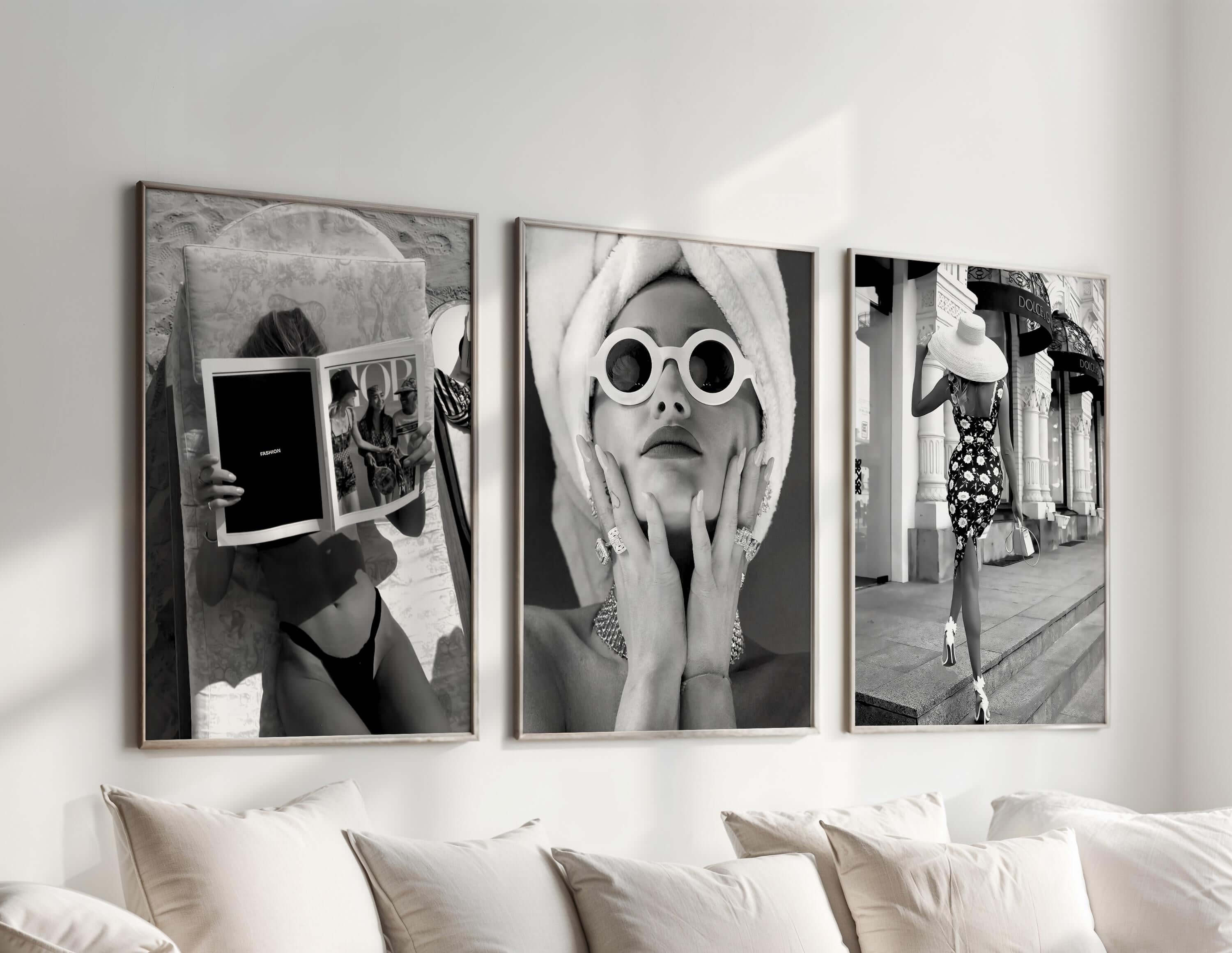 Vintage Fashion Photography Prints Set of 3 - Haus of Prints