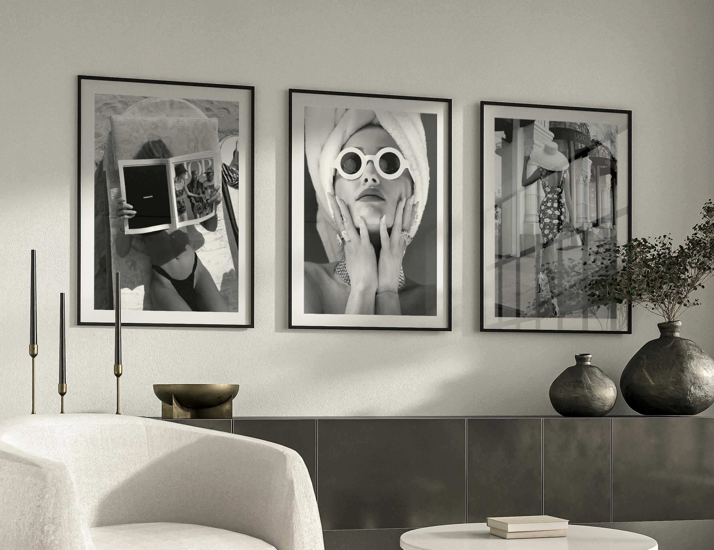 Vintage Fashion Photography Prints Set of 3 - Haus of Prints