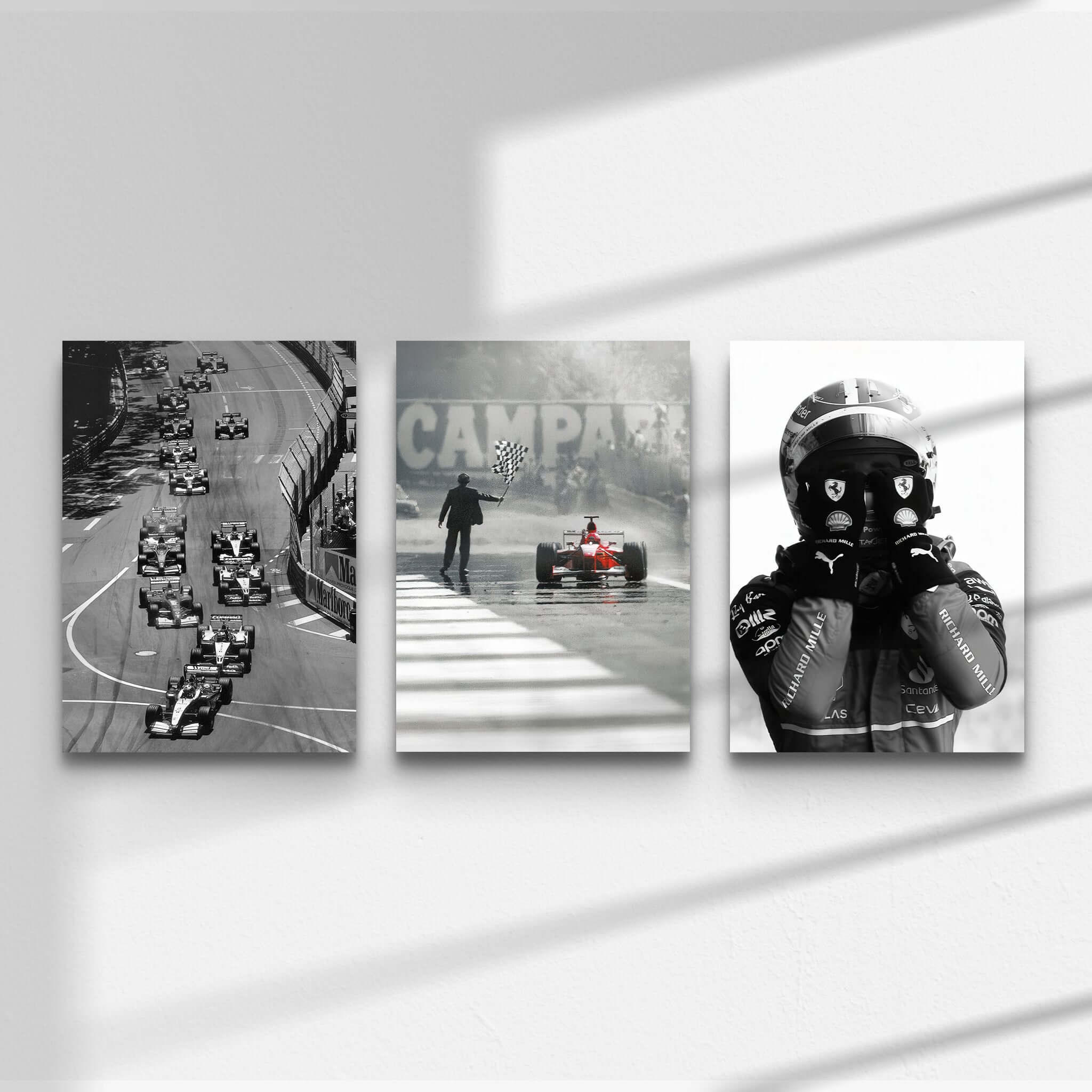 Vintage Formula 1 Wall Art Set of 3 - Haus of Prints