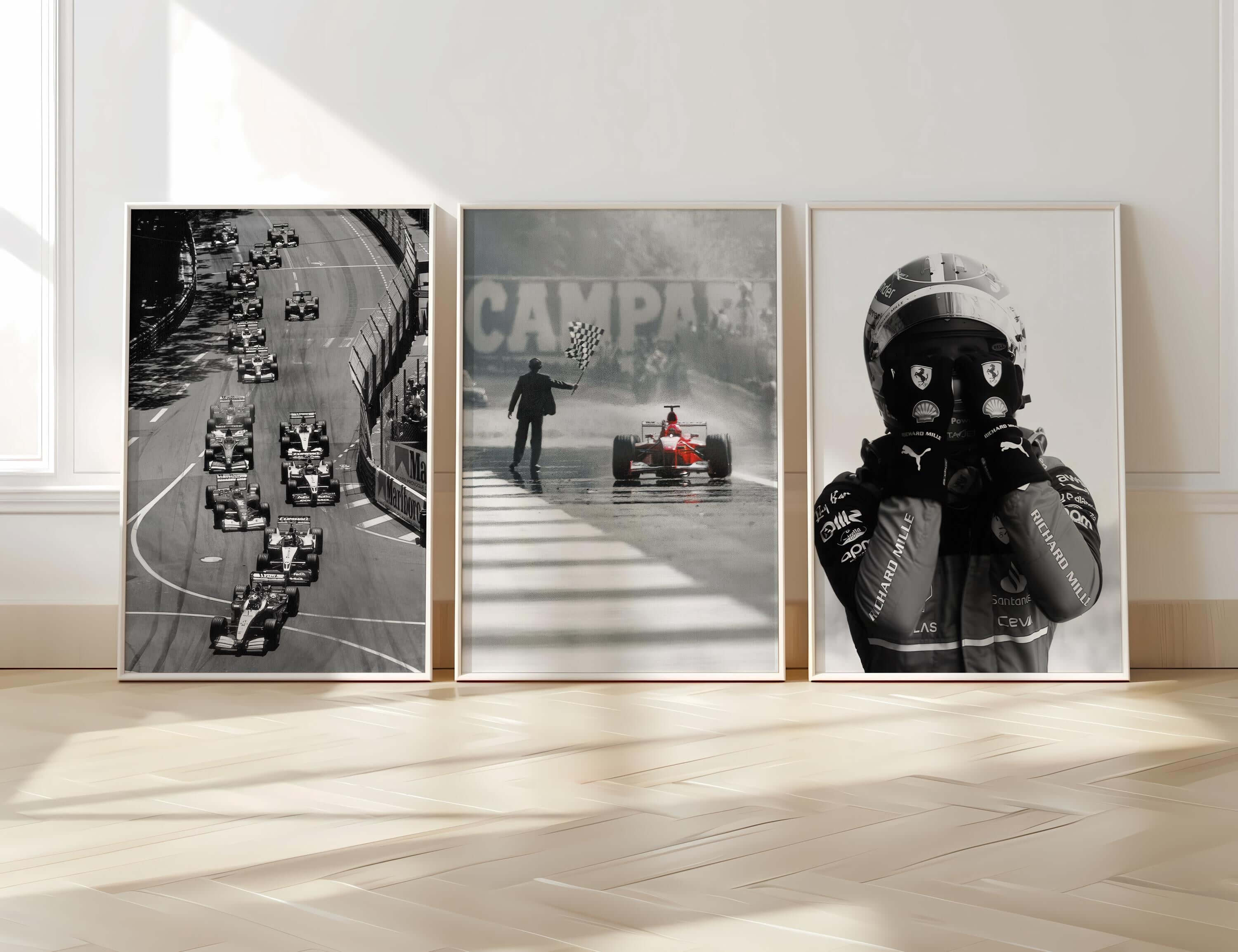 Vintage Formula 1 Wall Art Set of 3 - Haus of Prints