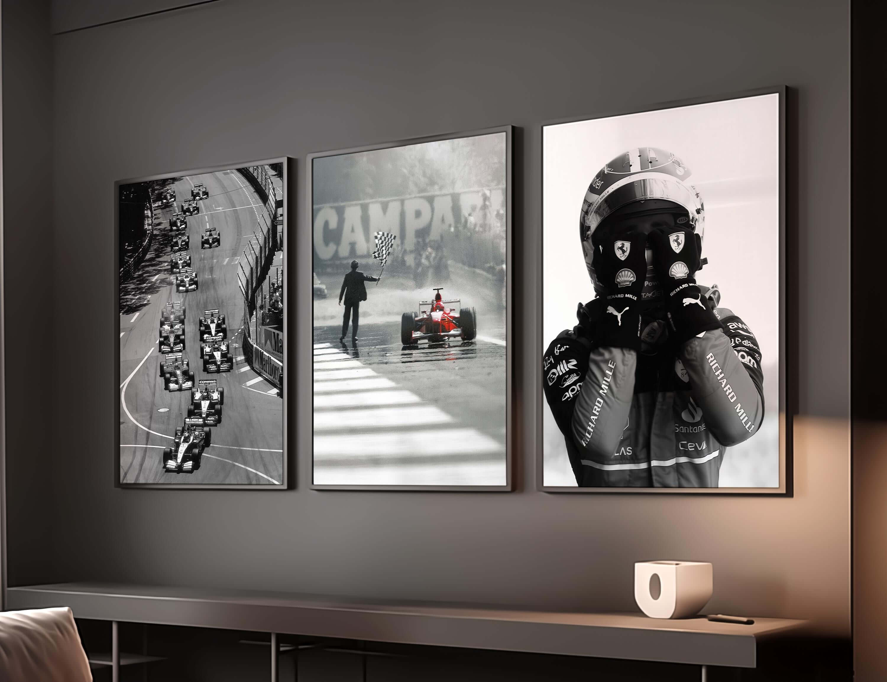Vintage Formula 1 Wall Art Set of 3 - Haus of Prints