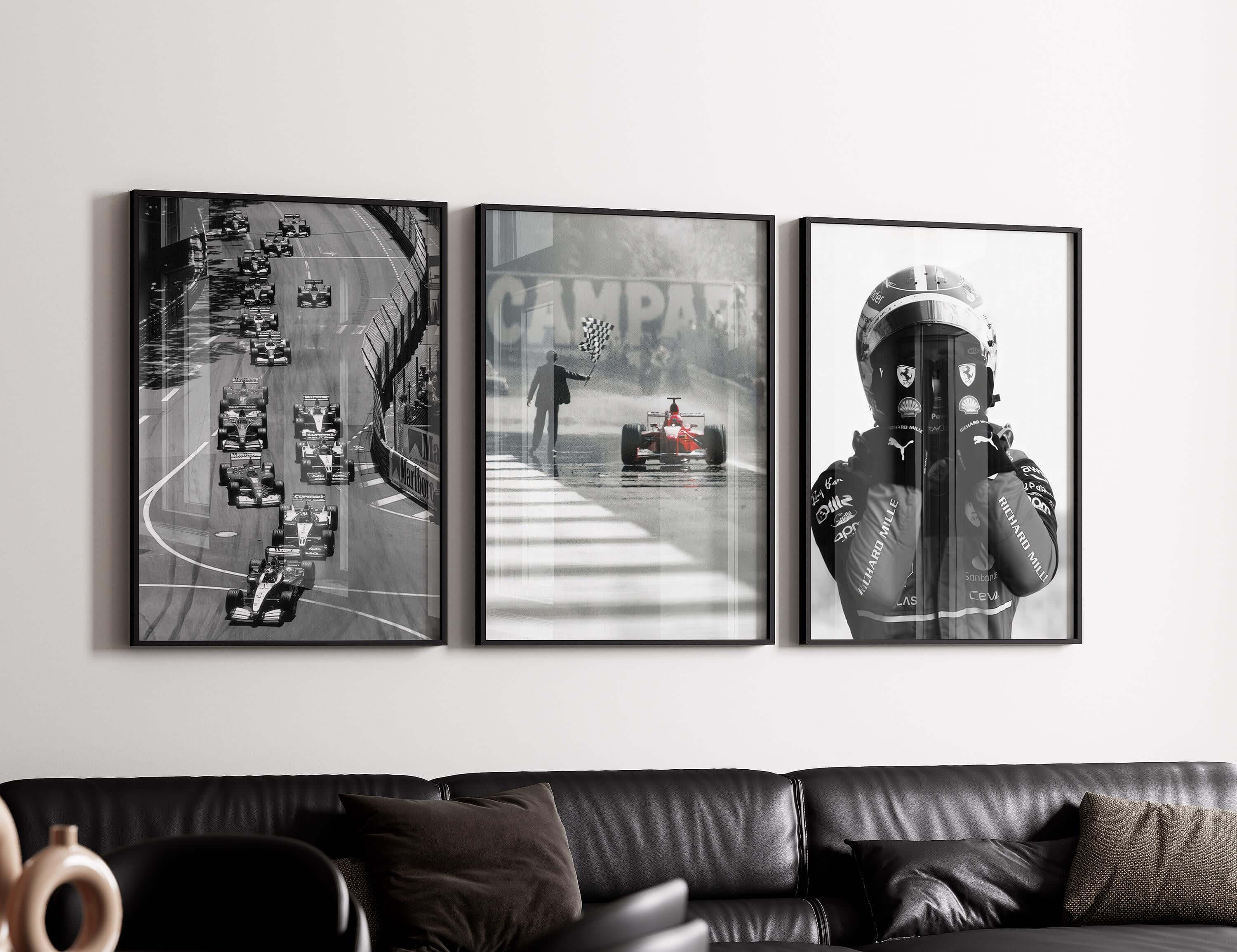 Vintage Formula 1 Wall Art Set of 3 - Haus of Prints