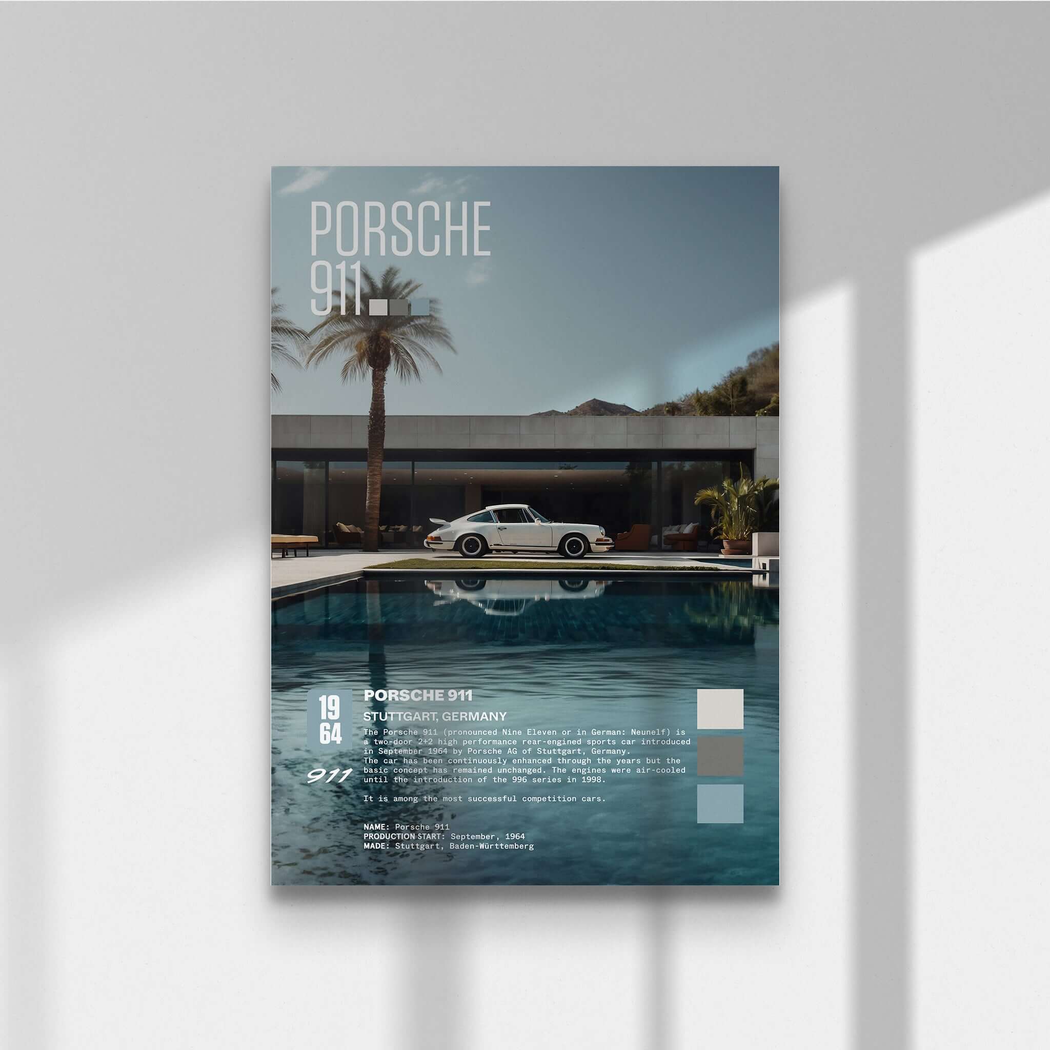 Vintage Porsche 911 Poster Digital Download - Haus of Prints