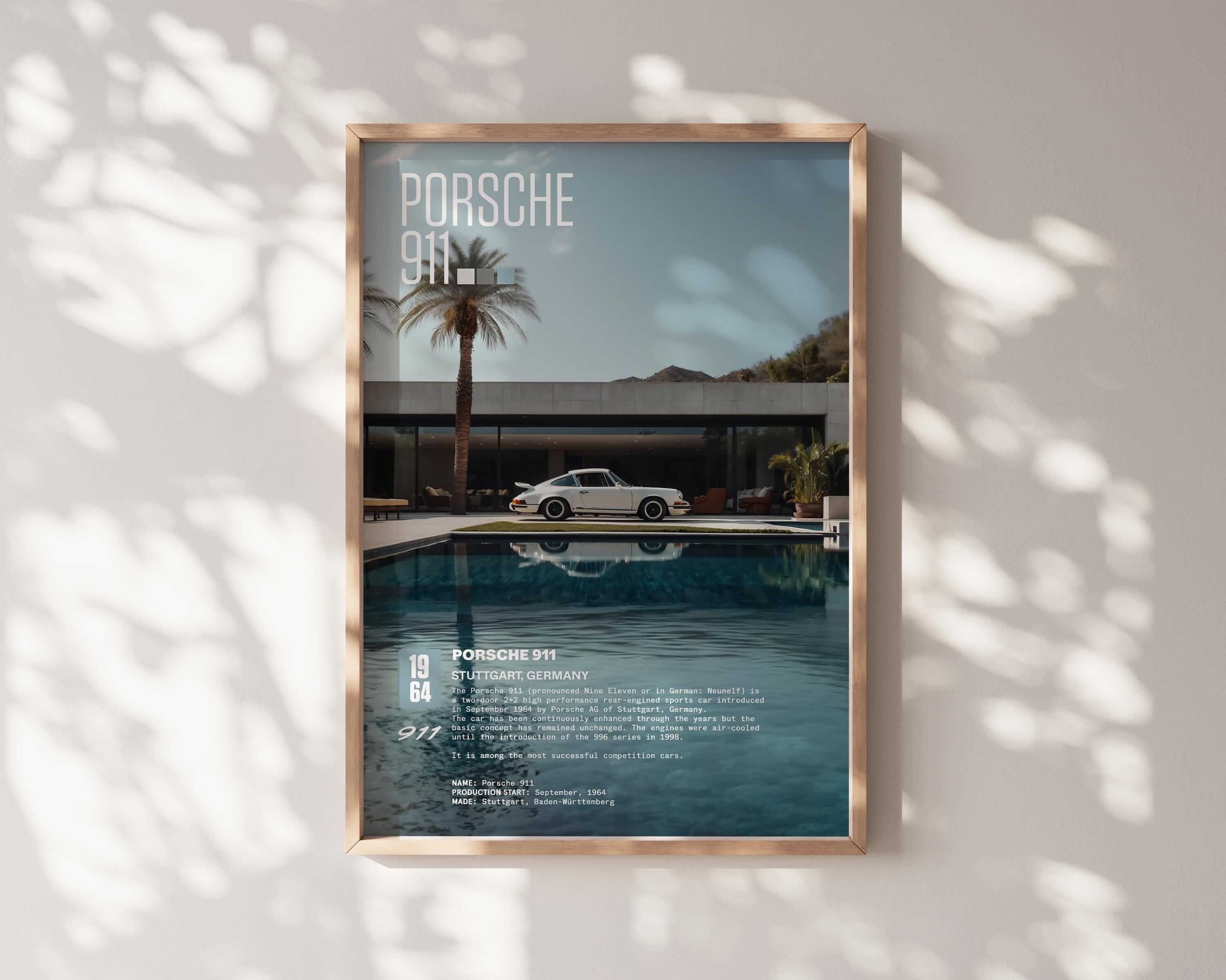 Vintage Porsche 911 Poster Digital Download - Haus of Prints