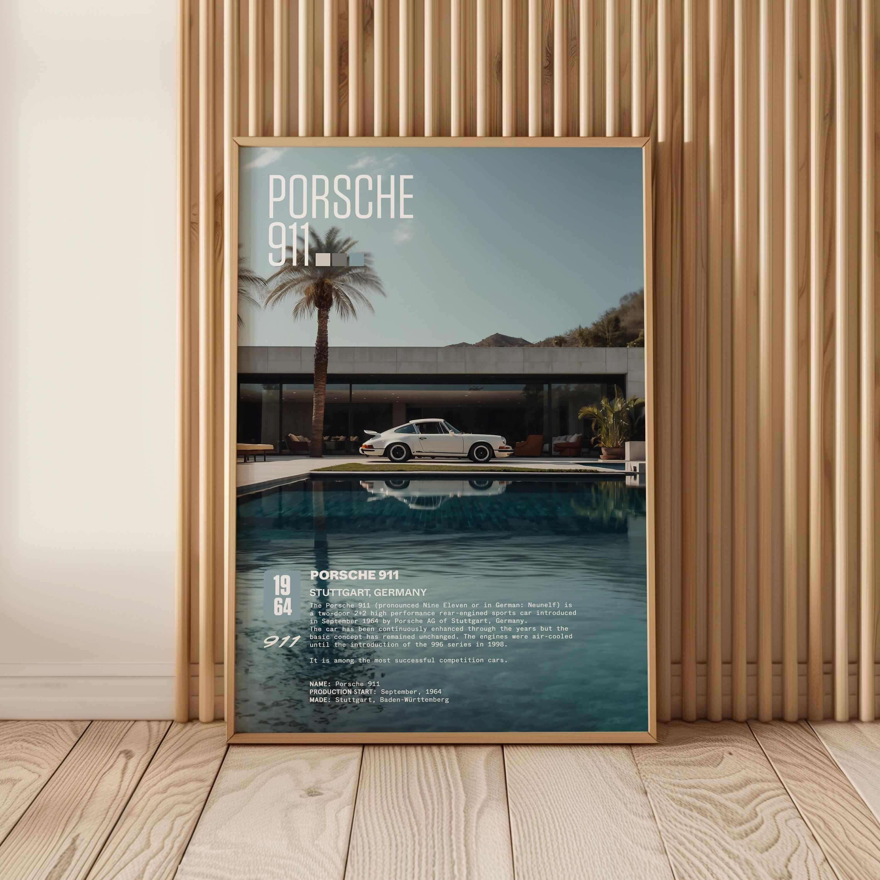 Vintage Porsche 911 Poster Digital Download - Haus of Prints