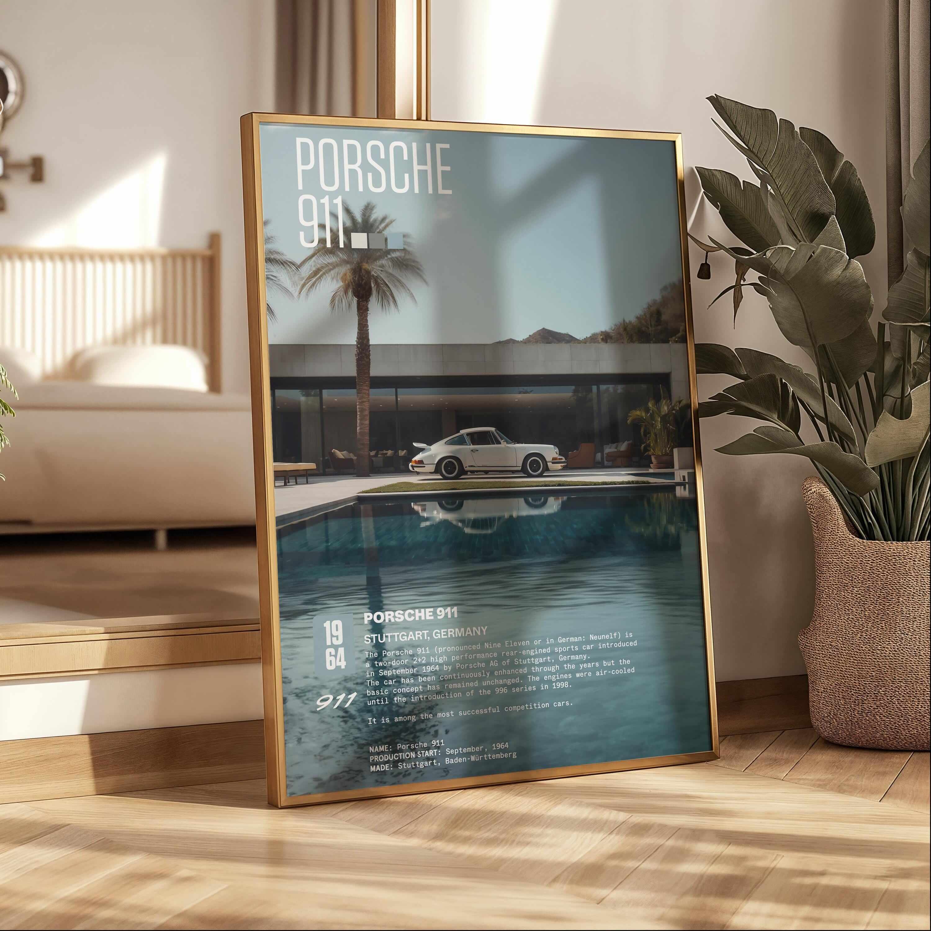 Vintage Porsche 911 Poster Digital Download - Haus of Prints
