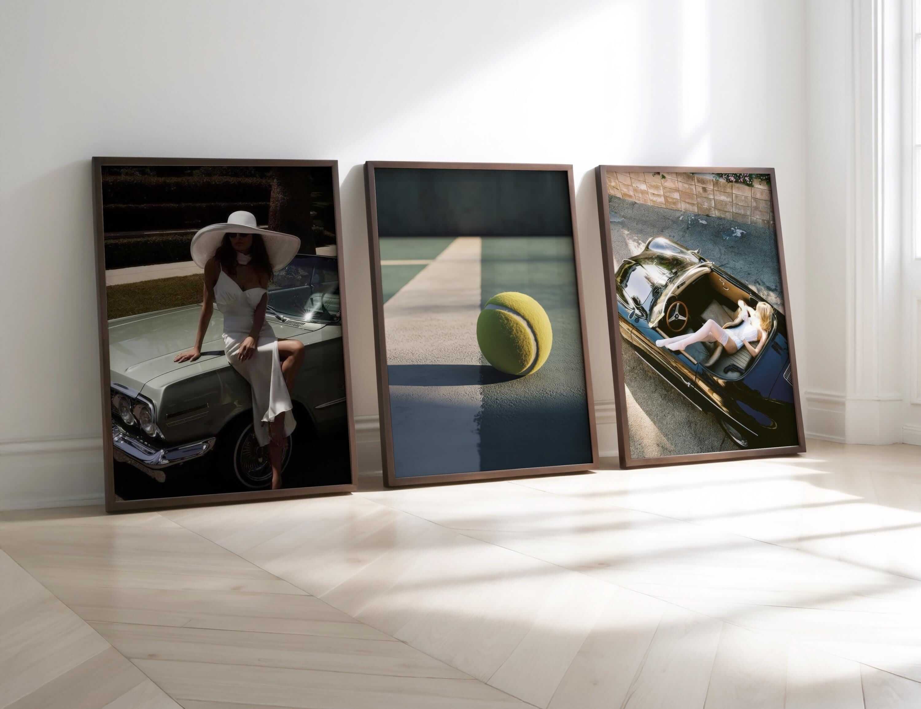 Vintage Tennis Wall Art Set of 3 - Haus of Prints