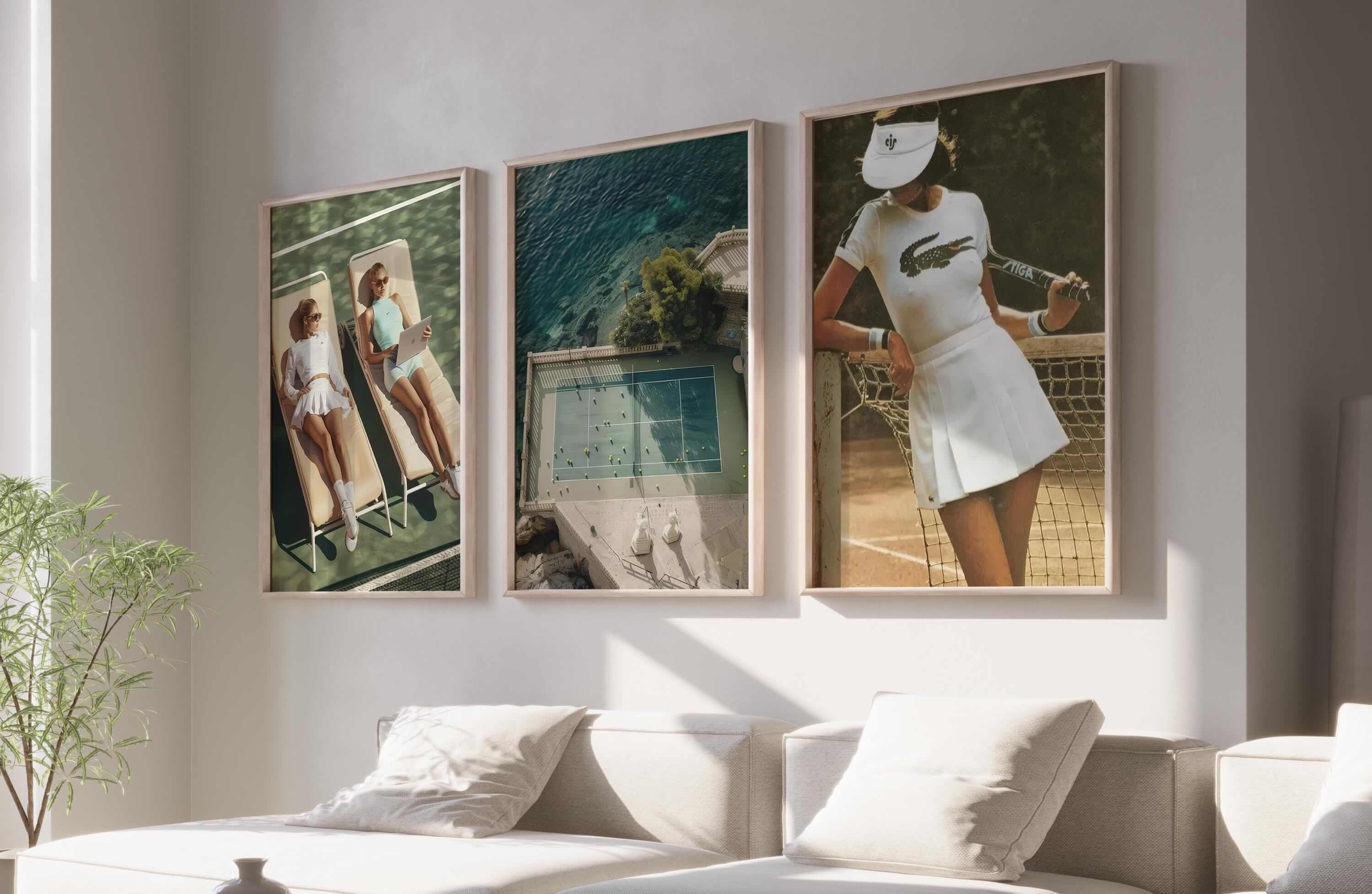 Tennis Wall Art Set of 3 - Haus of Prints